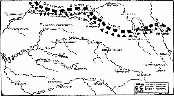 BATTLE OF THE MARNE&mdash;END OF GERMAN RETREAT AND THE INTRENCHED LINE ON THE AISNE RIVER
