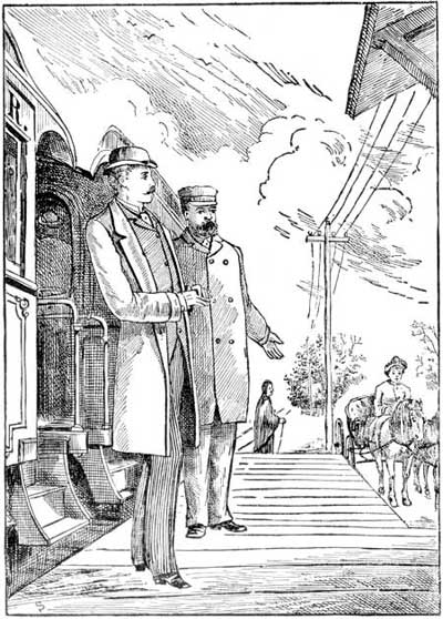 "Lucian Davlin was among the arrivals, and at the end of the
depot platform stood the dainty ph&aelig;ton of Mrs. John Arthur."&mdash;page
229.