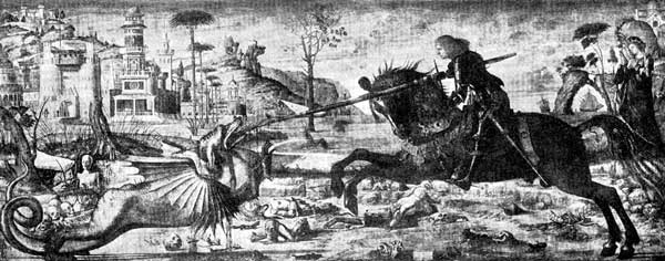 Fig. 27. St. George and the Dragon. Carpaccio. Church
of San Giorgio degli Schiavoni, Venice