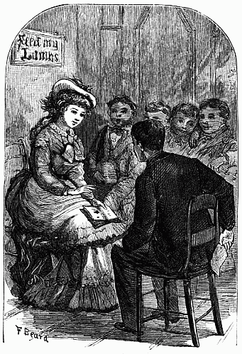 "Flossy laid her Bible in her lap, and began."&mdash;Page 35.