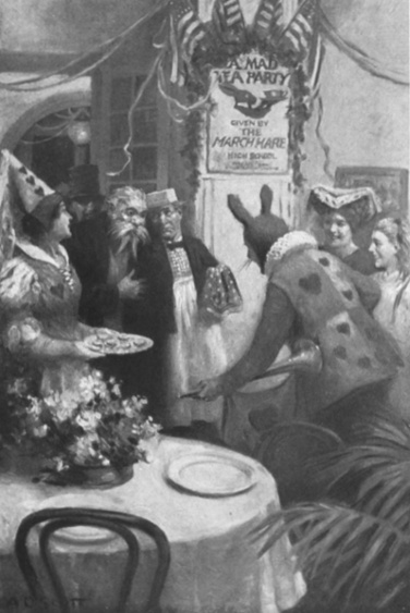 More than one dignified resident of the town struggled
into an incongruous garment. Page 74.