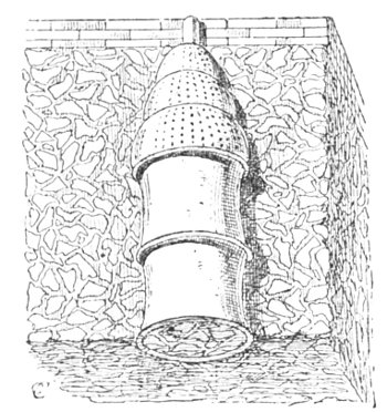 Fig. 49.&mdash;Upper part of the drainage arrangements of a
mound.