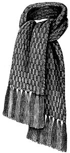 Fig. 1&mdash;Knitted Scarf. [See Fig. 2.]