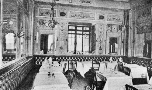 Caf&eacute; de la R&eacute;gence, Paris, Showing the Typical
Continental Arrangement of Seats