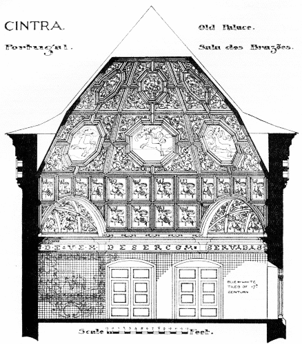 CINTRA. Portugal. Old Palace.
Sala dos Braz&otilde;es.