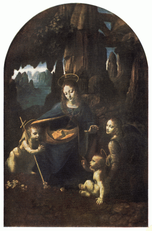 PLATE V.&mdash;LEONARDO DA VINCI

THE VIRGIN OF THE ROCKS

National Gallery, London