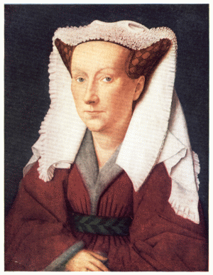 PLATE XXII.&mdash;JAN VAN EYCK

PORTRAIT OF THE PAINTER'S WIFE

Town Gallery, Bruges