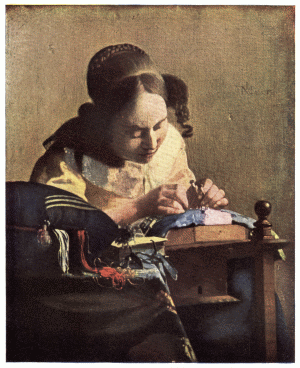 LATE XXXI.&mdash;JAN VERMEER

THE LACE MAKER

Louvre, Paris