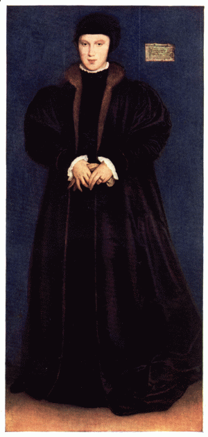 PLATE XXXIII.&mdash;HANS HOLBEIN

PORTRAIT OF CHRISTINA, DUCHESS OF MILAN

National Gallery, London