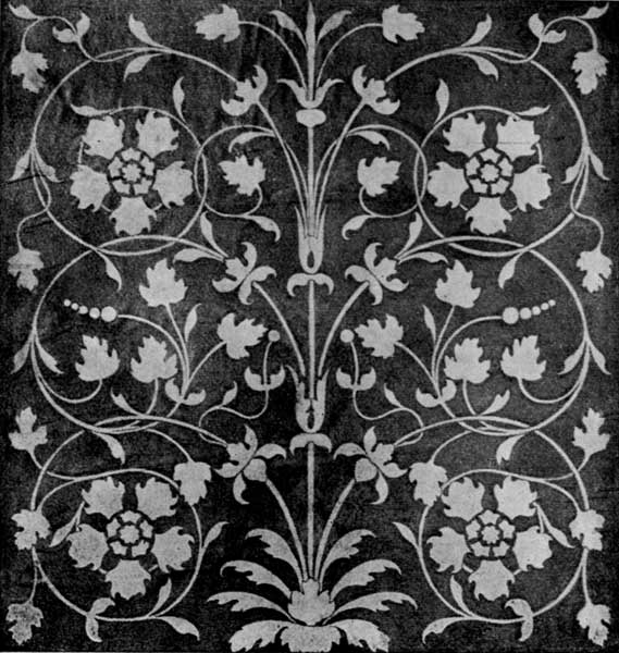 Plate 22.&mdash;Detail of Arabesques, lower seats, Certosa,
Pavia.