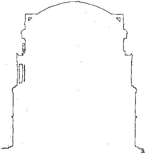 Bild 21. Das Theoderich-Grabmal von Süden gesehen. Ursprüngliche symmetrische Umrisslinie. Bild 21. Das Theoderich-Grabmal von Süden gesehen. Ursprüngliche symmetrische Umrisslinie.
