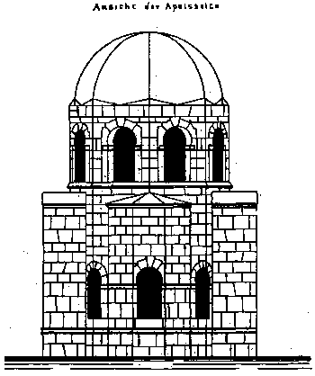 Bild 31.Der Centralbau in Binbirkilise aufgenommen und rekonstruiert von Carl Holzmann 1904. Bild 31. Der Centralbau in Binbirkilise aufgenommen und rekonstruiert von Carl Holzmann 1904.
