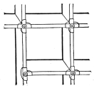 Fig. 5. Clasp and Pin Fastening at corners of boxes in
modern type case.