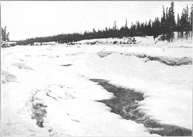 Copyright by E. A. Hegg, Juneau

Courtesy of Webster & Stevens, Seattle

White Horse Rapids in Winter
