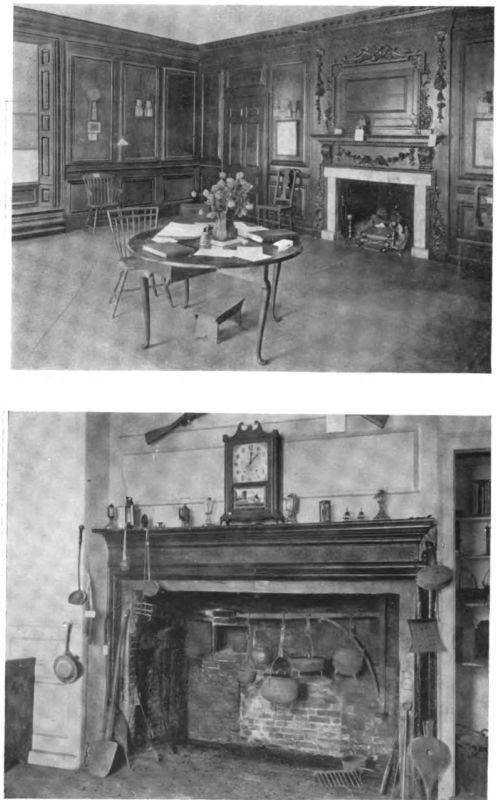 Plate XXIX.&mdash;Banquet Hall, Lee Mansion; Fireplace, Lee Mansion.