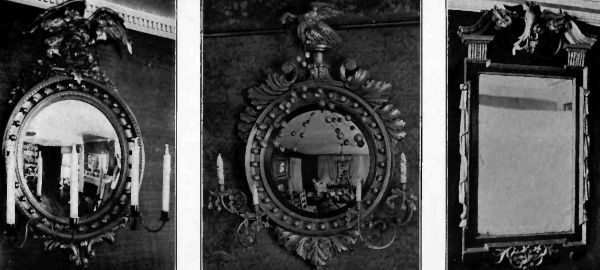 Plate XLII.&mdash;Girandole in George Ropes House, 1800; Girandole, 1800; Constitution Mirror, 1780.