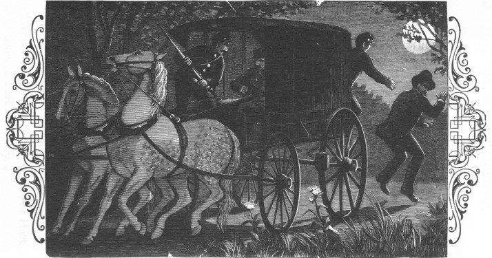 "Webster leaped from the wagon while it was in motion."
P. 339.