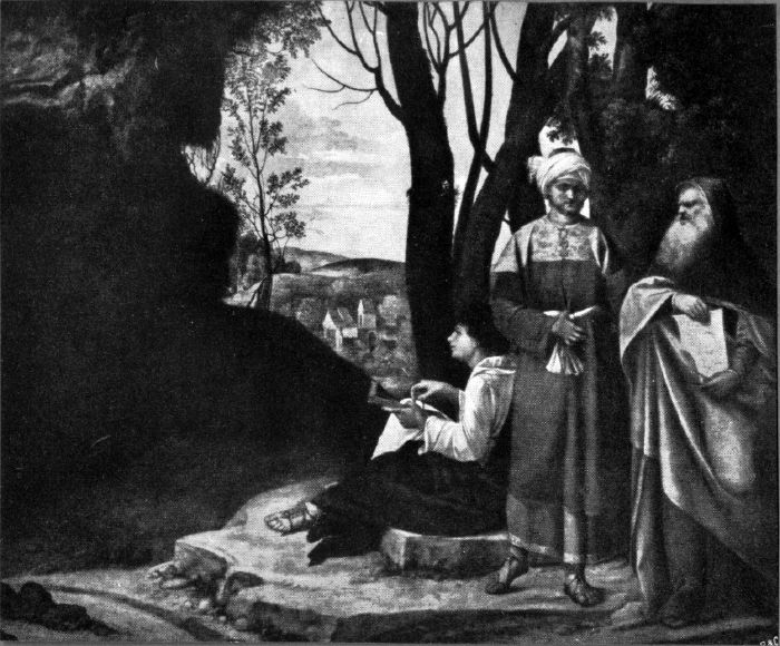 Giorgio Barbarelli:DIE DREI MORGENLÄNDISCHE WEISENWien: Kaiserliche Gemäldegalerie Illustration: Giorgio Barbarelli: Die drei morgenländische Weisen