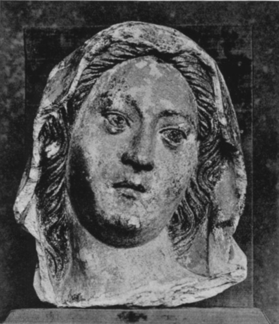 Head of the Virgin, Stone. French, late XIV Century Head of the Virgin, Stone. French, late XIV Century