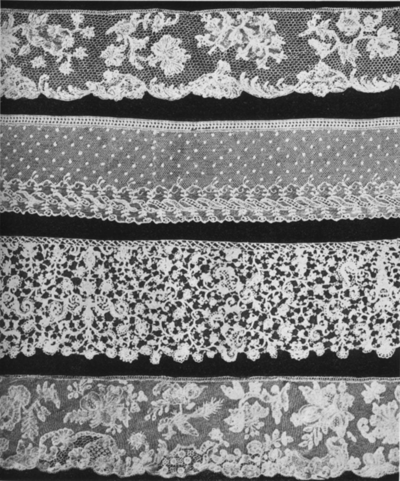 Lace, Needlepoint, Point d'Argentan, French, XVIII Century Lace, Needlepoint, Point d'Alencon, French, XVIII Century Lace, Needlepoint, Rosepoint, Venetian, Early XVIII Century Bobbin Lace, Point d'Angleterre, Flemish, XVIII Century Lace, Needlepoint, Point d'Argentan, French, XVIII Century Lace, Needlepoint, Point d'Alencon, French, XVIII Century Lace, Needlepoint, Rosepoint, Venetian, Early XVIII Century Bobbin Lace, Point d'Angleterre, Flemish, XVIII Century