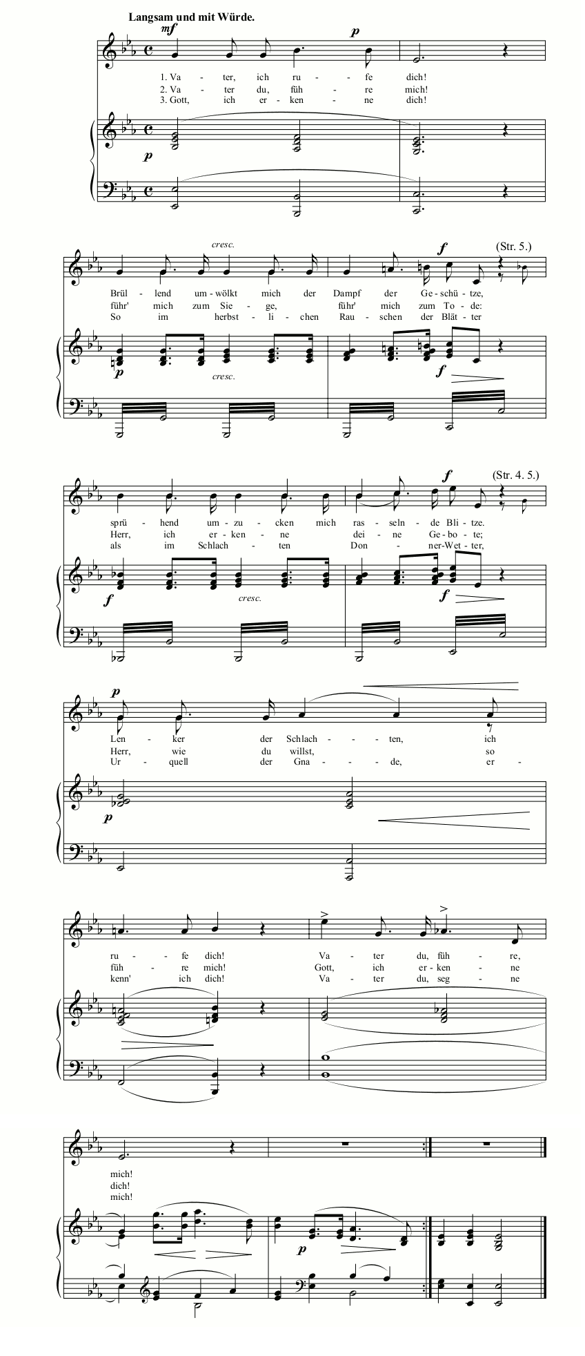 Musik f�r Gebet w�hrend der Schlacht.
