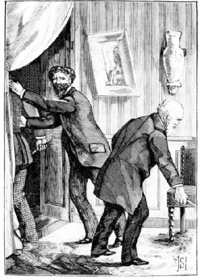 Il saisit le jeune homme par la ceinture et le jeta sur
le palier.