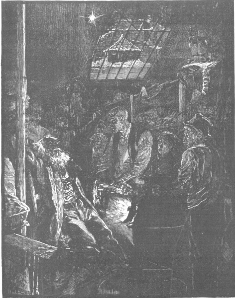 "WEARY OLD MAN WITH THE SNOW-DRIFTED HAIR,
NOT BY YOUR FAULT ARE YOU SUFFERING THERE."