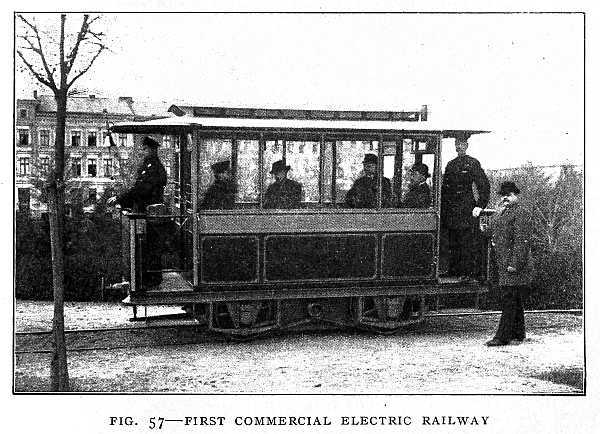 FIG. 57&ndash;FIRST COMMERCIAL ELECTRIC RAILWAY