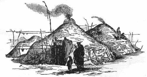 Fig. 6.&mdash;Typical earth lodges.