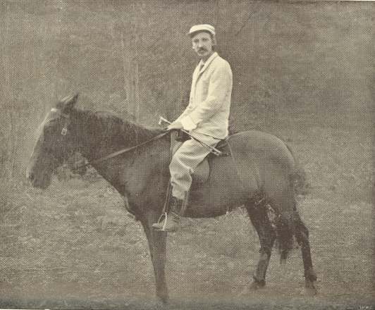 Photograph of Robert Louis Stevenson on his horse
&lsquo;Jack&rsquo;