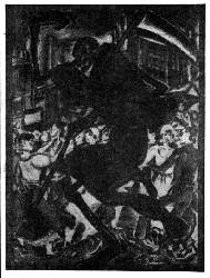 The Bolsheviki Even Brought the English to Their Knees
[Russian papers state that prayers for Russia were held in England,
beginning, "Save Russia from the Bolsheviki."]