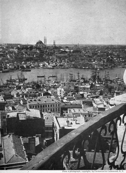 A VIEW OVER CONSTANTINOPLE SHOWING THE MOSQUE OF SANTA
SOPHIA