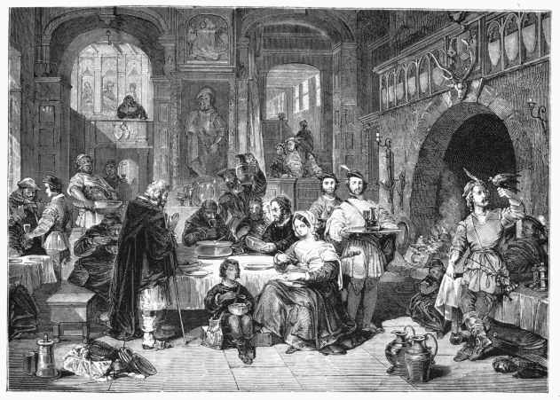 Old English Hospitality. By GEORGE CATTERMOLE. A.D.
1839.