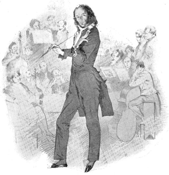 Plate VII.&mdash;See Appendix. Sketch of Paganini by D. Maclise, R.A.