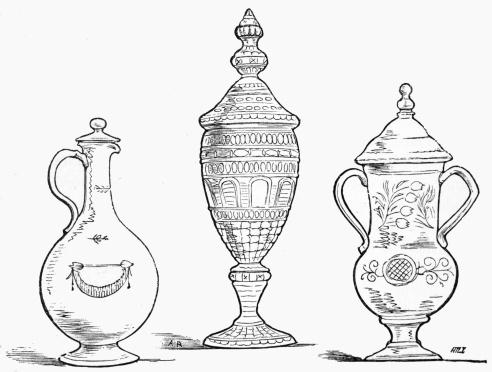 GLASS VESSELS FROM SPAIN, IN THE SOUTH KENSINGTON MUSEUM.