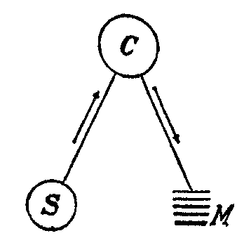 S&mdash;Sense, C&mdash;Nerve
centre, M&mdash;Motor.