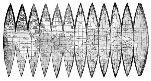 Globe Gores
Attributed to Martin Waldseem&uuml;ller, 1509.
