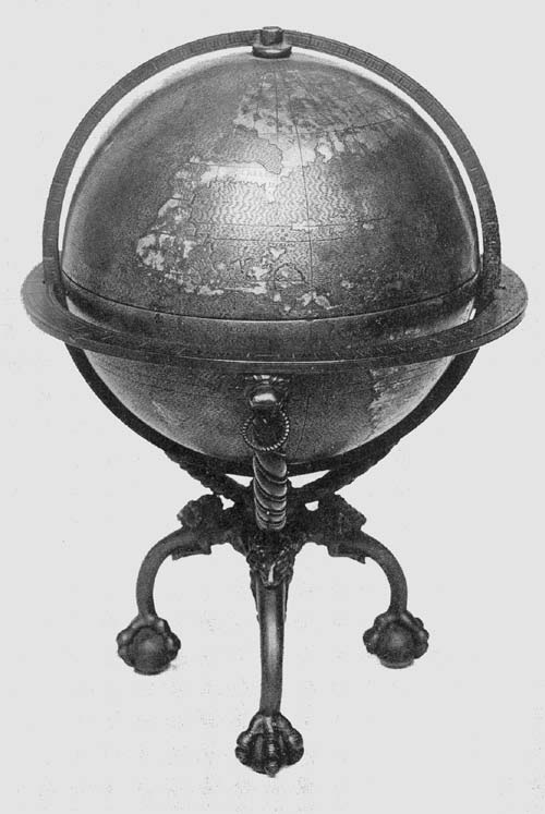 Terrestrial
Globe of Robertas de Bailly, 1530.