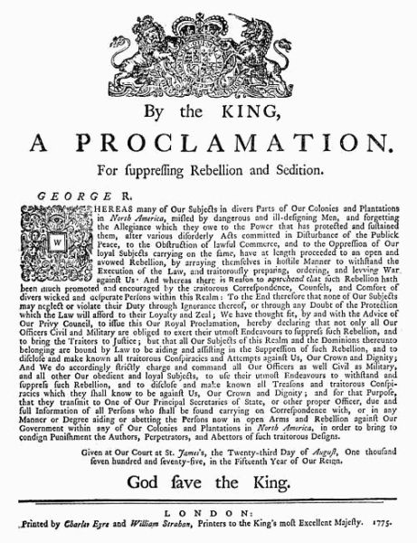 THE KING&rsquo;S PROCLAMATION