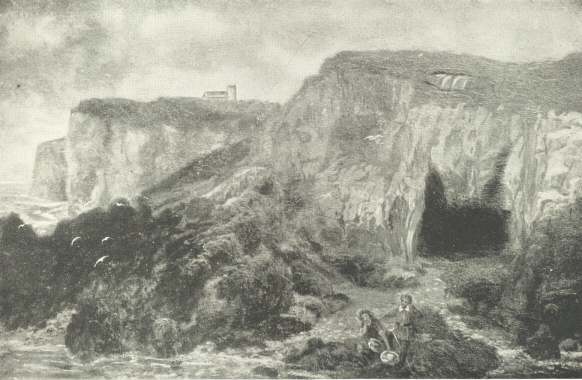 Henry Aylwin and Winifred under the Cliff.  (From an Oil
Painting at &lsquo;The Pines.&rsquo;)