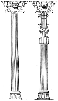Fig. 80.&mdash;Persian Columns with Bull Capitals.