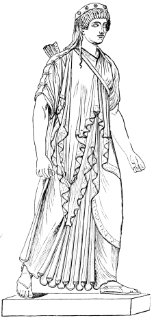 Fig. 199.&mdash;Archaistic Artemis from Pompeii.