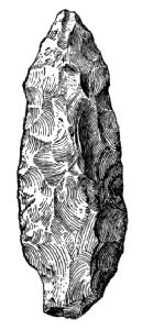 Fig. 429.&mdash;Medicine
arrow
used by Apache
and Pueblo
women.