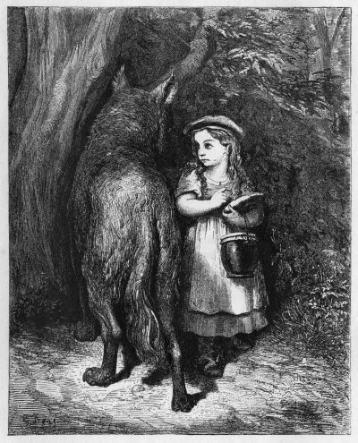 Rotk&auml;ppchen mit dem Wolf