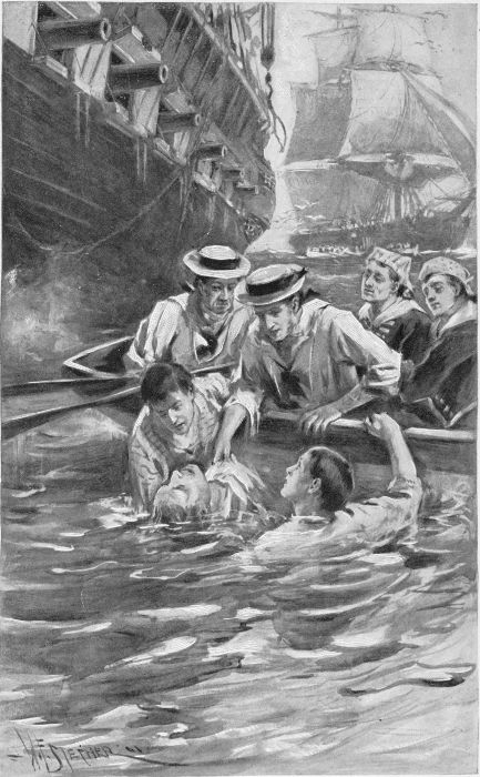IT WAS ONLY NECESSARY THAT THE CREW SHOULD REACH OUT AND
PULL US ON BOARD