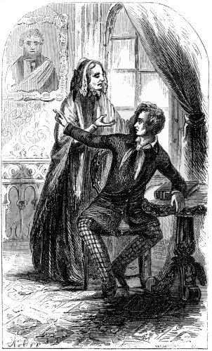The Prodigal’s Solemn Pledge in Mrs. Catherine’s little
room.
See page 92