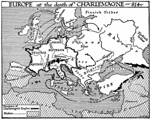 EUROPE at the death of CHARLEMAGNE&mdash;814.