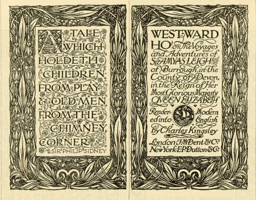 TITLE-PAGE OPENING OF THE FICTION SECTION OF “EVERYMAN'S
LIBRARY” DESIGNED BY REGINALD L. KNOWLES FOR MESSRS. J. M. DENT AND
SONS LTD.