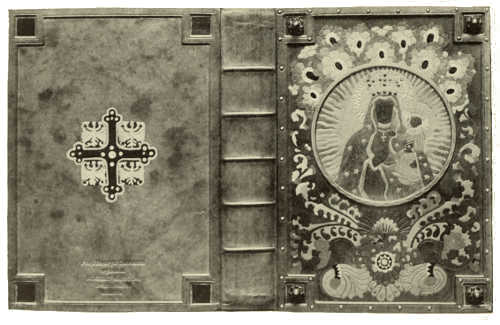 BOOKBINDING IN RUSSIAN LEATHER, WITH INLAY AND TOOLING.
DESIGNED BY HENRYK UZIEMBLO, EXECUTED BY ROBERT JAHODA