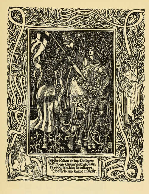 FULL-PAGE ILLUSTRATION BY WALTER CRANE FOR THE FIRST BOOK OF 'THE
FAERIE QUEENE.'